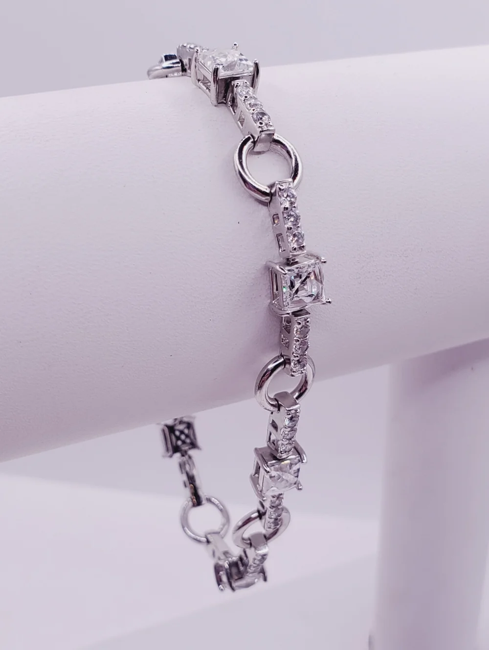 925 Sterling Silver Circle Link Bracelet